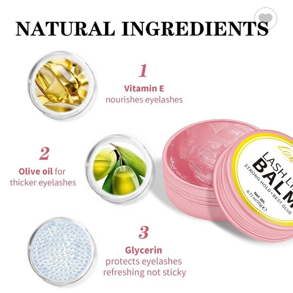 Lomansa LASH LIFT BALM PROFESSIONAL EYELASH GLUE ADHESIVE, STRONG HOLD, NEW - Picture 9 of 9